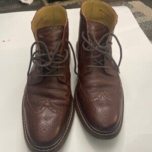 Cole Haan Mens 9.5 M Brown Leather Wingtip Boots